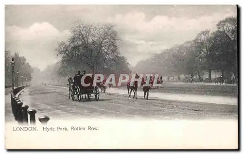 Ansichtskarte AK London Hyde Park Rotten Row Cheval Horse