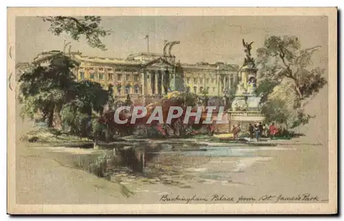 Ansichtskarte AK Buckingham Palace St James s park London