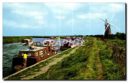 Moderne Karte The river at Stracey Arms Norfolk Broads