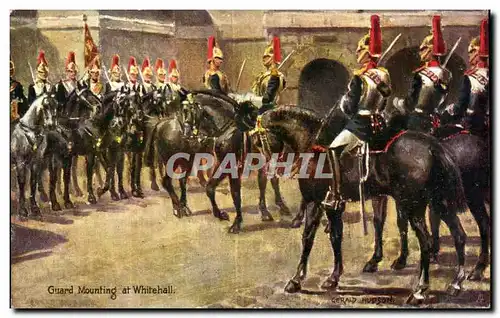 Cartes postales Guard mounting at Whitewhall London Militaria Uniforme Soldats