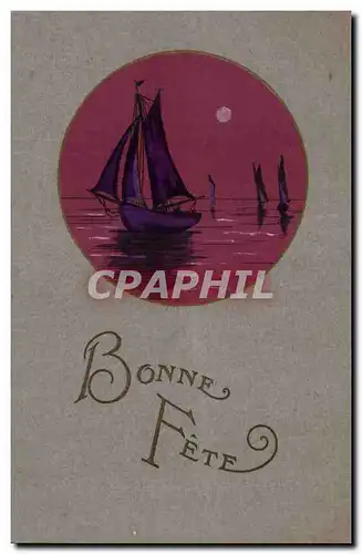 Cartes postales Bateau Bonne Fete