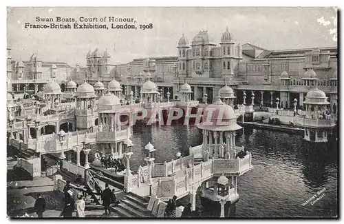 Cartes postales Swan Boats Court of Honour British Exhibition London 1908