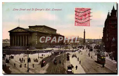 Cartes postales Lime Street and ST George s Hall Liverpool