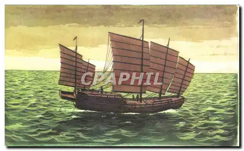 Cartes postales Bateau Jonque Chinoise