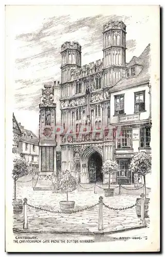 Cartes postales CAnterbury Christchurch gate from the butter market