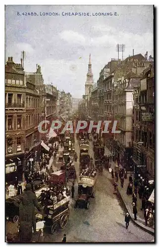 Cartes postales London Cheapside Looking E