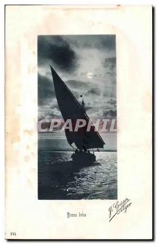 Cartes postales Bonne Brise Bateau Boat Peche