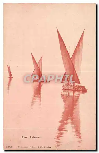 Cartes postales Lac Leman Bateau Boat Suisse