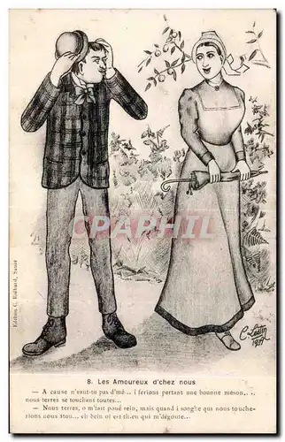 Cartes postales Les Amoureux d Chez Nous Humour Illustrateur Lestin