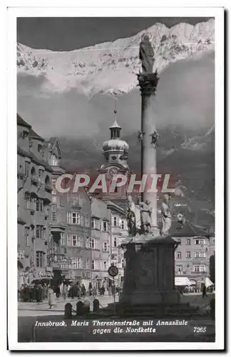 Cartes postales Innsbruck Maria TheresienstraBe mit Annasaule gege die Nordkette