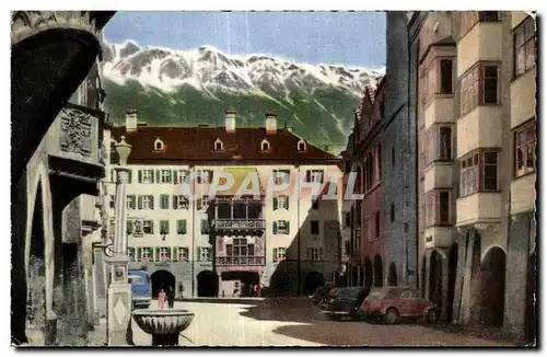 Cartes postales Insbruck Herzog FriedrichstraBe Goldenes Dachl Mit Nordkette