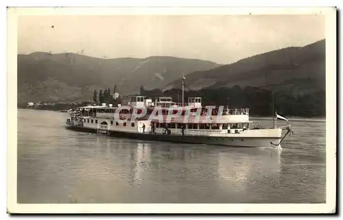 Ansichtskarte AK Ernste Donau Dampfschiffahrts Motoroschiff Stadt Wien