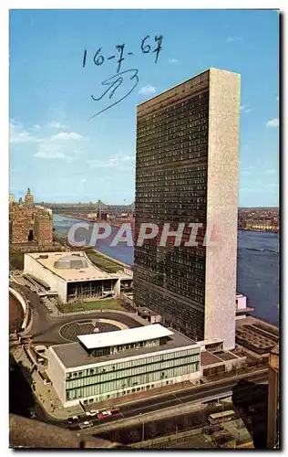 Ansichtskarte AK United Nations Nations Unies A View of United Nation Headquarters looking North Shown New York