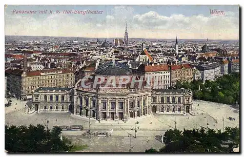 Cartes postales Panorama mit K K Hof Burgtheater Wien