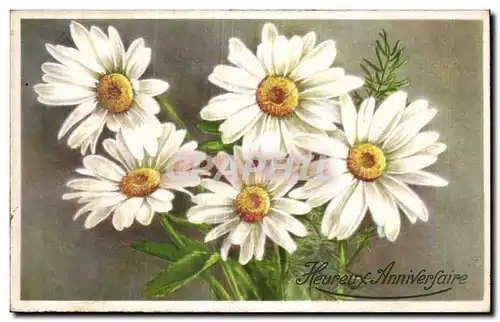 Cartes postales Fantaisie Fleurs Heureux Anniversaire
