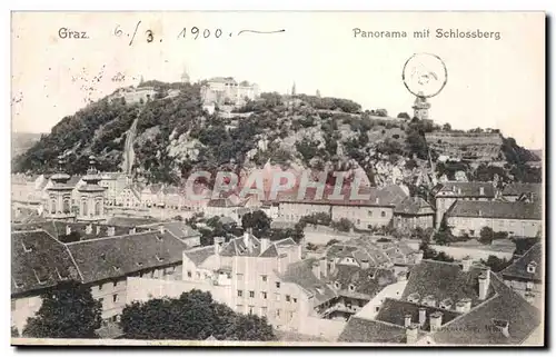Cartes postales Graz Panorama mot Schlossberg