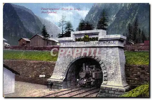 Cartes postales Tauerntunnel Nordportal Train