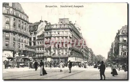 Cartes postales Bruxelles Boulevard Anspach