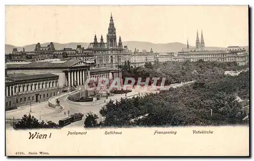 Cartes postales Wien Partament Rathhaus Franzening Votivkirche