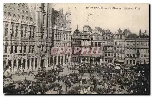 Cartes postales Bruxelles La Place de I Hotel de Ville