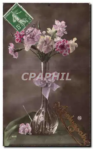 Cartes postales Fantaisie Fleurs Anniversaire