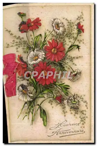 Cartes postales Fantaisie Fleurs Anniversaire