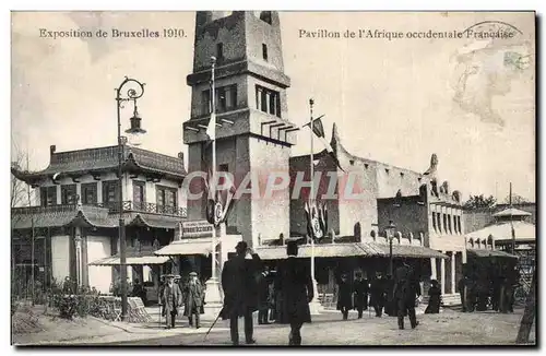 Cartes postales Exposition de Bruxelles 1910 Pavillon de I Afrique occidentale Francaise