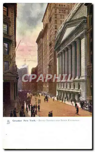 Cartes postales Greater New York Broad Street And Srock Exchange