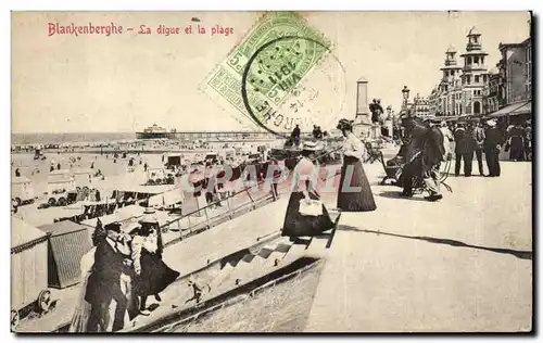 Cartes postales Blankenberghe La digue et la plage