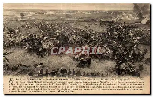Ansichtskarte AK Panorama de la bataille de Waterloo Ferme de la Haie Sainte Napoleon