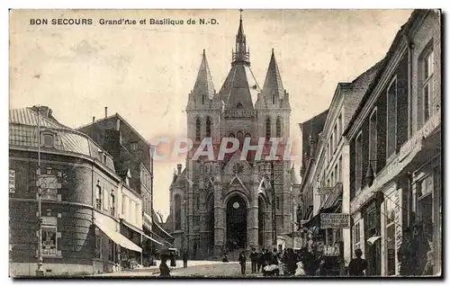 Ansichtskarte AK Bon Secours Grand rue et Basilique de ND