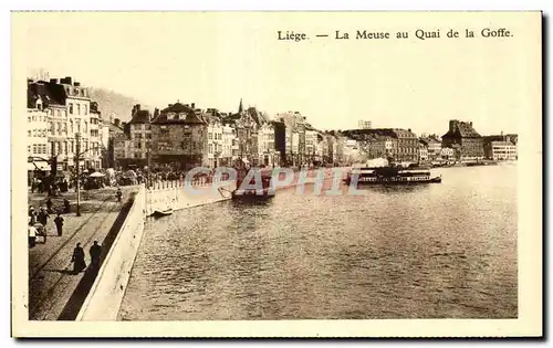 Cartes postales Liege La Meuse Au Quai De La Goffe