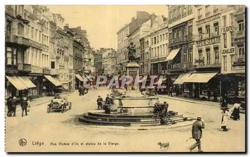 Cartes postales Liege Rue Vinave d lle et statue de la Vierge
