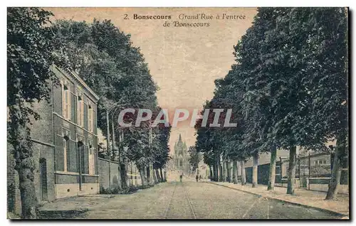 Cartes postales Bonsecours Grand rue a l entree