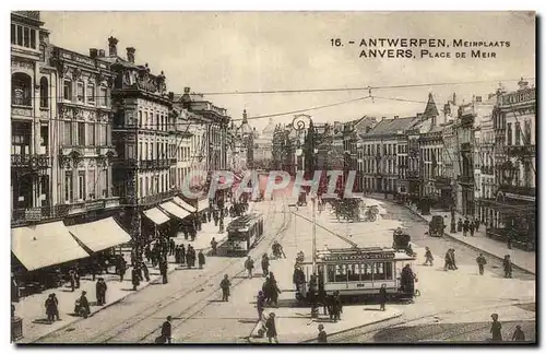 Cartes postales Anvers Place de Meir