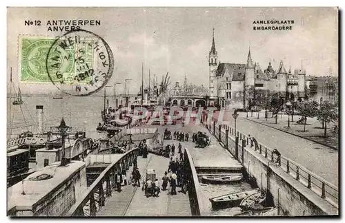 Cartes postales Anvers Embarcadere Bateaux