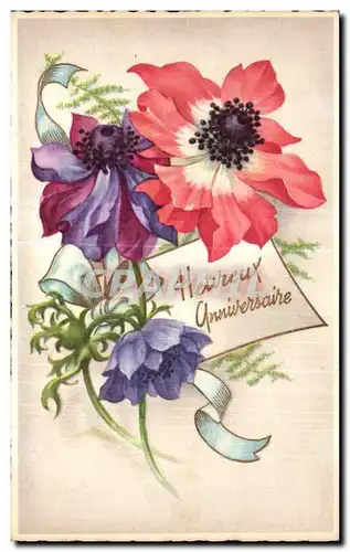 Cartes postales Fleurs Heureux anniversaire