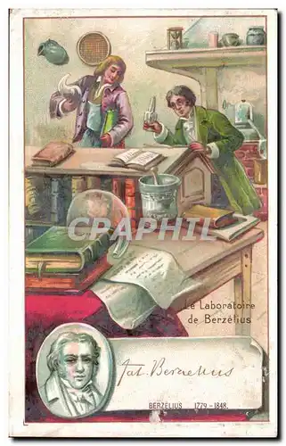 Cartes postales Le Laboratoire de Berzelius savant