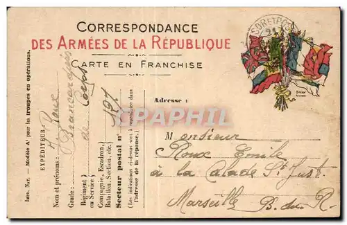 Carte de Franchise Militaire Roux Marseille