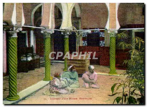 Cartes postales Algerie Interieur d une Maison Mauresque