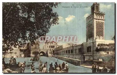 Ansichtskarte AK Algerie Oran Mosquee et Eglise St Louis