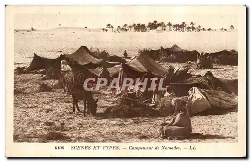 Ansichtskarte AK Algerie Campement de Nomades