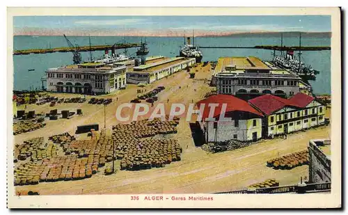 Cartes postales Algerie ALGER Gares Maritimes