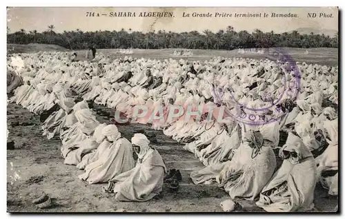 Cartes postales Algerie SAHARA ALGERIEN La Grande Priere terminant le Ramadan