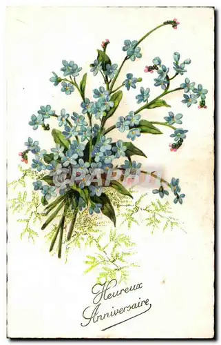 Cartes postales Fantaisie Fleurs Anniversaire