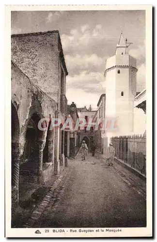 Ansichtskarte AK Algerie BLIDA - Rue Gueydon et la Mosquee