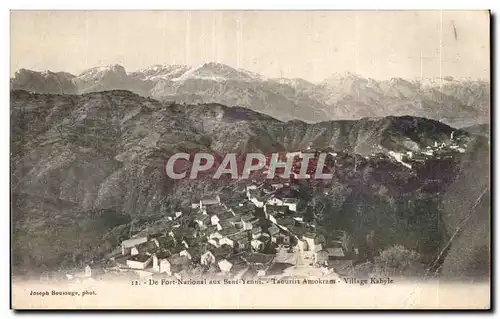 Cartes postales Algerie De Fort National aux Beni-Yenni - Taourirt Amokram Village Kabyle