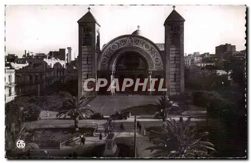 Ansichtskarte AK Algerie ORAN - La Cathedrale et la Statue de Jeanne-d Arc