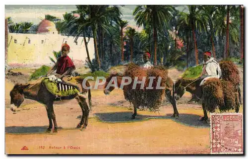 Cartes postales Algerie Relour   I Oasis Ane Donkey