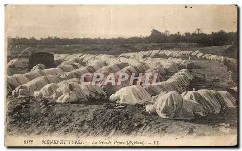 Ansichtskarte AK Algerie SCENES ET TYPES - La Grande Priere